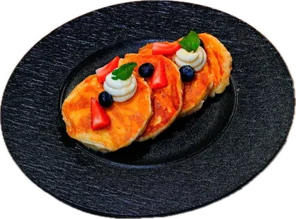 Plain Pancake with Maple Syrup